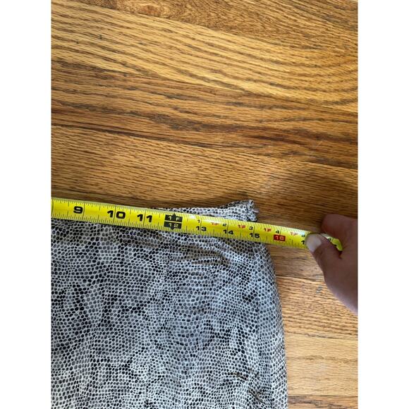 Vintage Grunge Leopard Print Skirt Womens Sm Y2K 100% Silk Office Core Mob Wife - Picture 6 of 9